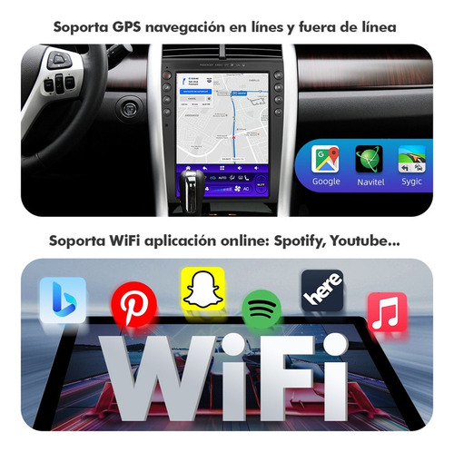 Estéreo For Ford Edge 2011-2014 Android 13 Auto Carplay Gps