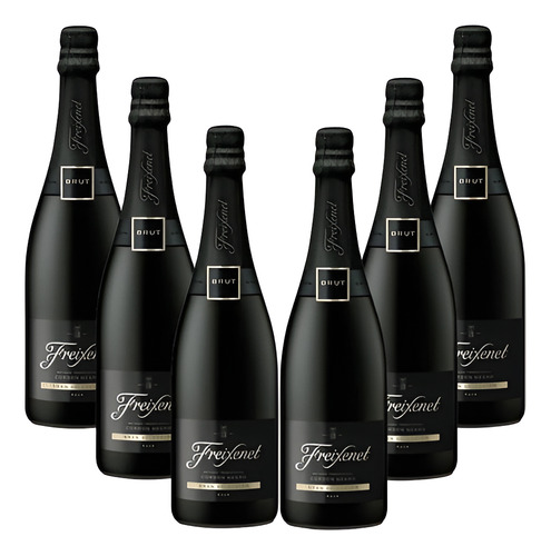 Espumante Cava Freixenet Cordon Negro Brut 750ml 6 Unidades