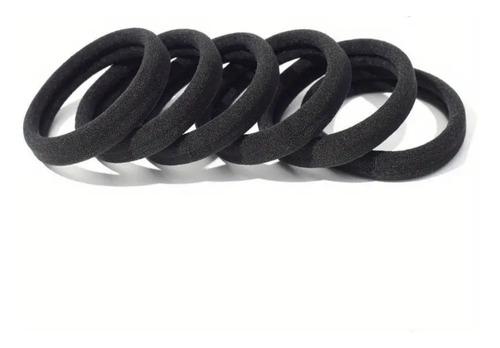 Kit 36 Xuxinhas De Cabelo Elastico De Meia Medio Confortavel Cor Preto
