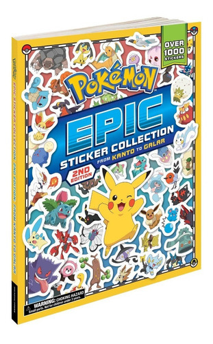 Pokemon: Epic Sticker Collection, De Creatures. Serie Pokemon, Vol. 1. Editorial Paäper Art, Tapa Blanda, Edición Papel En Inglés, 2020