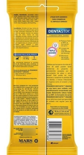Imagen 2 de 6 de Oferta Del Dia Snack Pedigree Dentastix 77.1 Gr Raza Technol