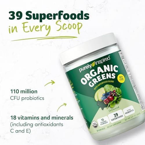 Polvo Organico Greens Purely Inspired Suplemento 24 Serv