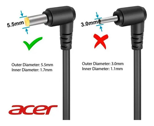 Cargador Delta Para Acer 45w 19v 2.37a Punta 5.5x1.7mm