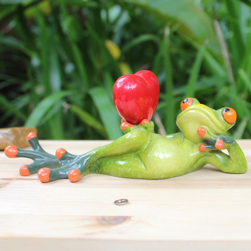 2x Resina 3d Artesanía Rana Estatuilla Oficina Escritorio