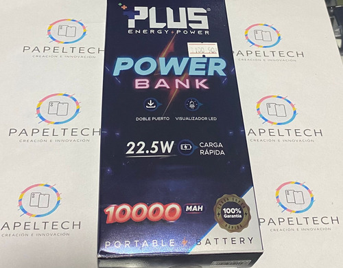 Power Bank 10000 Mah Súper Carga Rápida 22.5 W 