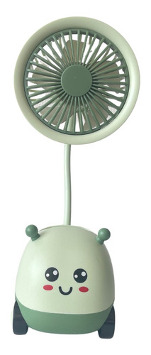 Mini Ventilador De Mesa Recargable 3en1 Sacapunta Portalápiz