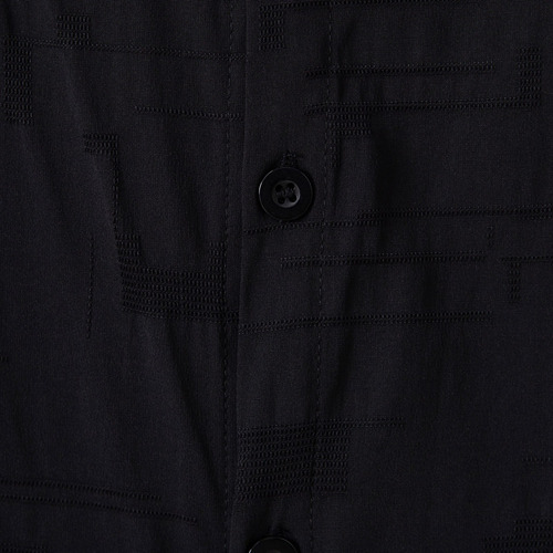 Blusa Para Hombre De Color Liso Con Pecho Creativo Y Solapa