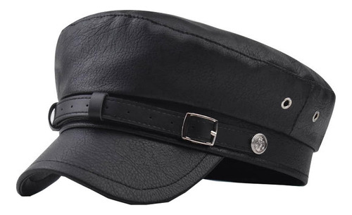 Sombrero Boina Con Hebilla Ajustable Y Cinturón Pu Completo