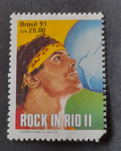 Sello Postal - Brasil - Rock In Rio Ii - 1991