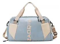 Comprar Bolsa Mala De Viagem Academia Feminina Grande Transversal Cor Azul-celeste