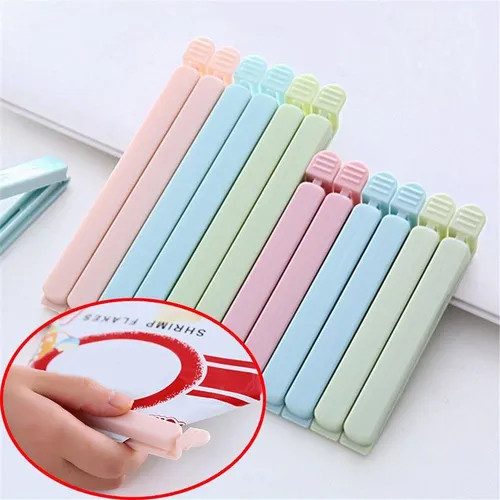Clips Para Sellar Cerrar Bolsas Comida Ganchos Pinzas X 10