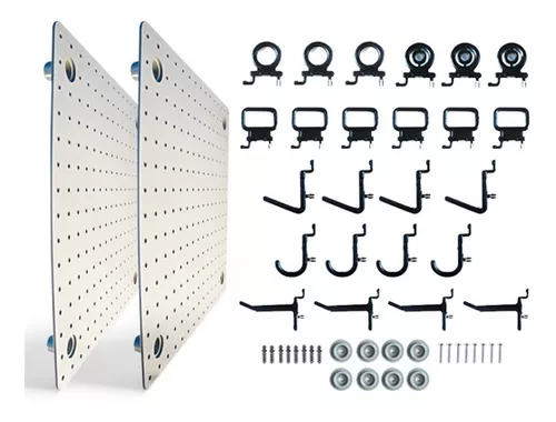 44 kits de organizadores de pared de tablero perforado para montaje en pared,  kits de panel