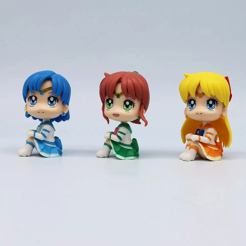 7-8cm Sailor Moon Figura Sentada Modelo Juguete