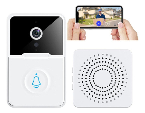 Imagen 2 de 6 de Timbre Wireless Wifi Outdoor Hd Camera Timbre De Puerta