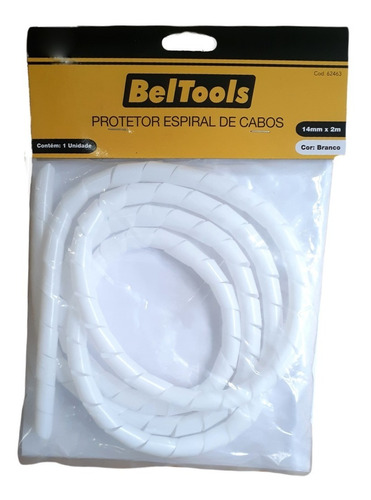 Protetor De Cabos Espiral 14mm X 2 Metros Branco Beltools