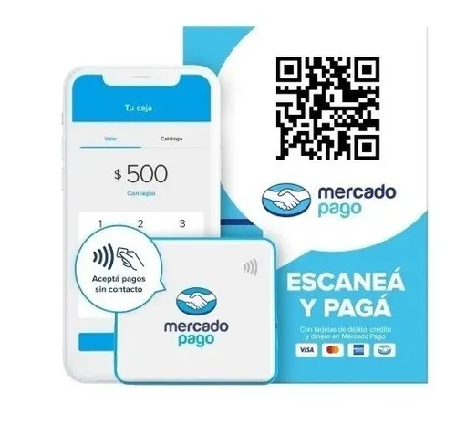 comprar Kit Mercado Pago Point Mini Bluetooth + Qr - Lector Tarjetas