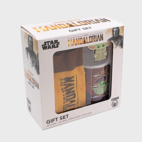 Set Regalo Taza Medias Llavero Baby Yoda Child Mandalorian