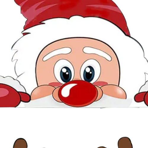 . Adesivos Eletrostáticos De Janela De Natal Papai Noel E