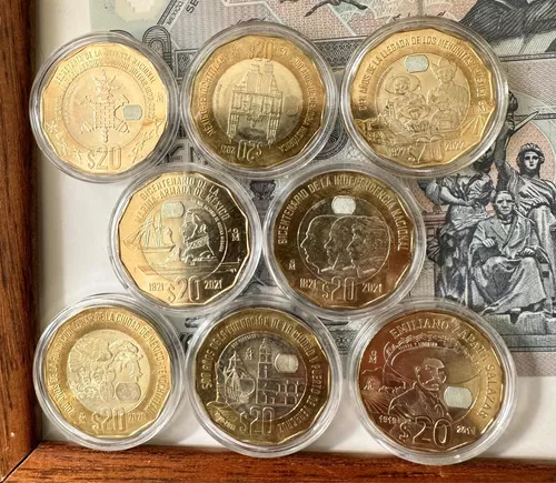 Colección De Monedas Mexicanas 50 Piezas Enmarcadas - $ 800.00 en Mercado  Libre