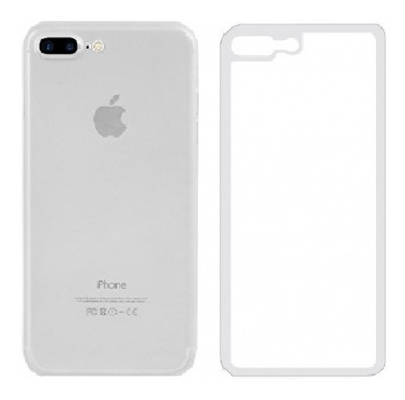 Vidrio Templ. Full Cover 10d Tapa White Apple iPhone 8 Plus