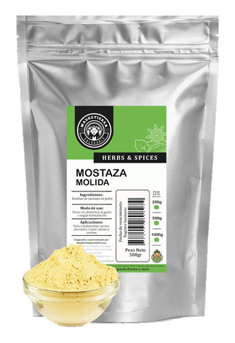 Mostaza En Polvo X500g Natural - g a $58