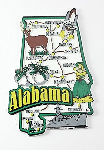 Mapa Del Estado De Alabama O Lugar De Referencia Nevera Coll