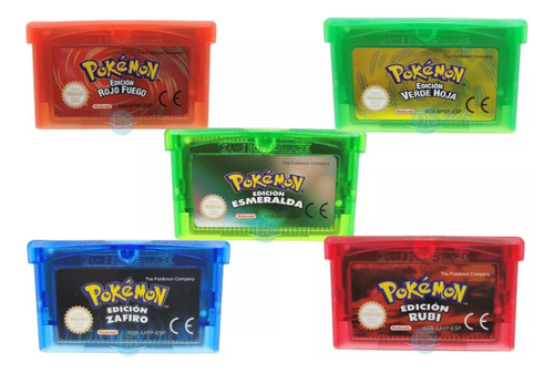 5pz Pokemon Fire Red Emerald Ruby Version Gba R-pro + Regal0