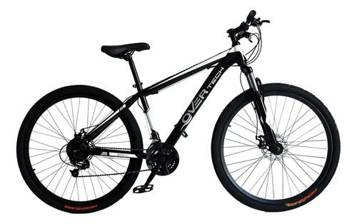 Bicicleta Mtb Overtech R29 Acero 21v Freno A Disco Pc Color Negro/blanco/blanco Tamaño Del Cuadro S