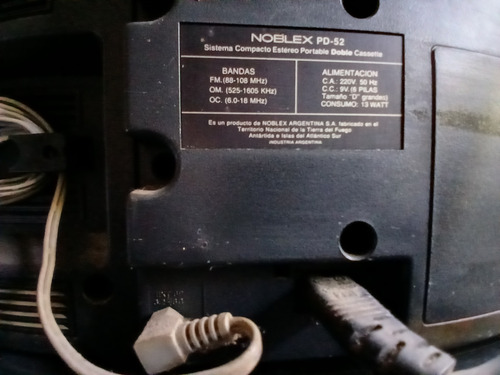 Minicomponente Noblex Años 80 Negro (Usado)