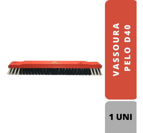 Vassoura Pelo Sintetico Interna Madeira 40cm Un Sem Cabo