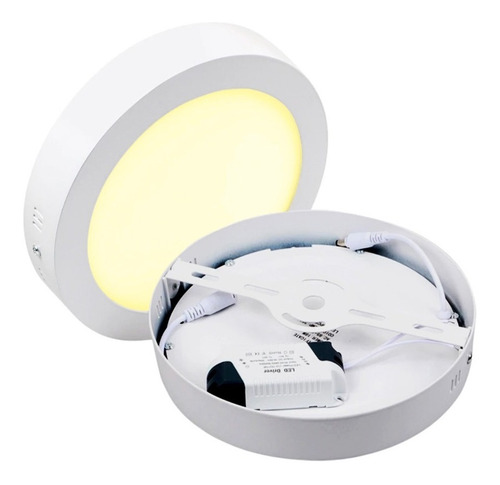 Imagen 3 de 10 de Panel Led 18w Redondo Sobreponer 4000k Luz Neutra