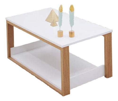 Mesa Ratona Moderna Centro Minimalista Nordica Living Blanca