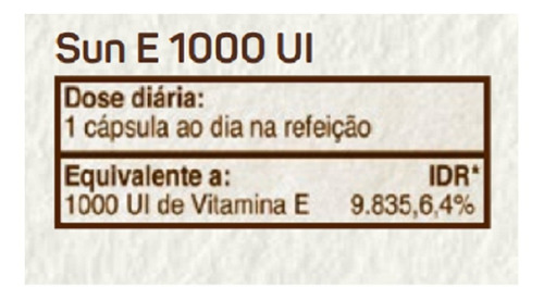 Imagem 4 de 4 de Vitamina E 1000 Ui Sundown Naturals Com 50 Cápsulas