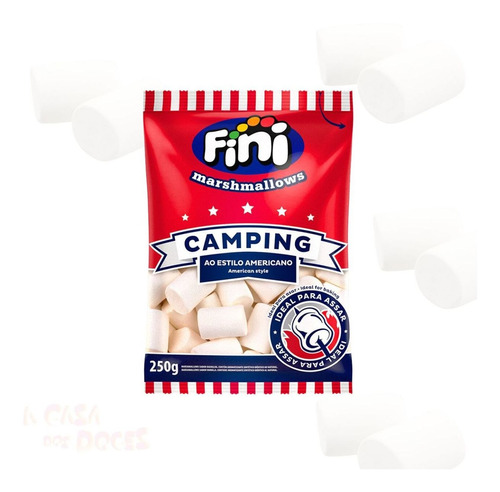 Marshmallow Fini Camping - Pacote Médio - Marshmallow Branco