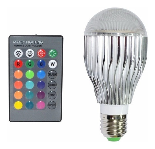 Ampolleta Led Rgb Alta Potencia A Control Remoto