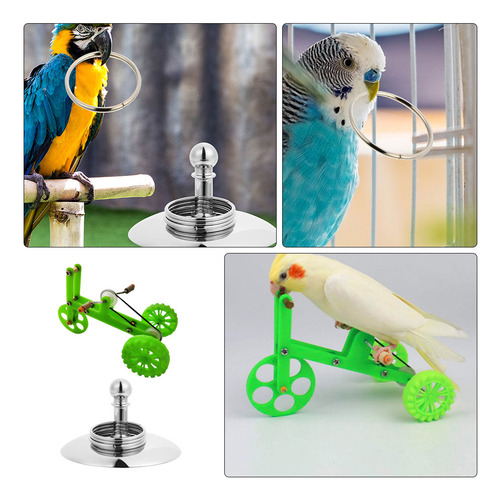 1 Juego De Divertidos Juguetes Para Loros En Bicicleta, Acce