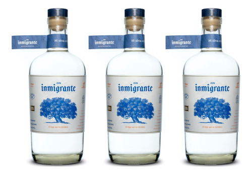 Gin Inmigrante London Dry 750 Ml X3 Fullescabio Oferta