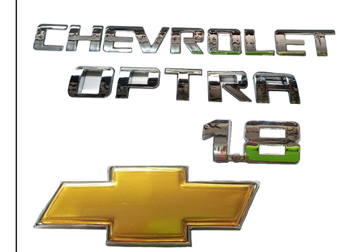 Kit Emblemas Chevrolet Optra 1.8 Logo 