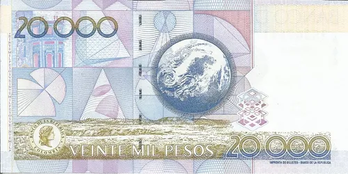 Colombia Billete 20000 Pesos, 1 Junio 2001
