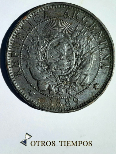 Moneda Argentina 2 Centavos De Patacon 1889