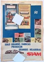 Comprar Siam Heladeras 1961 Publicidad Original 58 X 40 Cms Heladera
