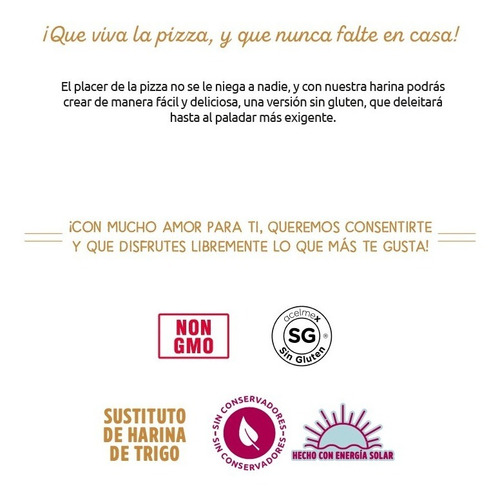 Imagen 4 de 4 de Harina Sin Gluten Para Pizza Clementina