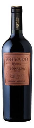 Vino Bonarda Privado Reserva bodega Jorge Rubio 750 ml