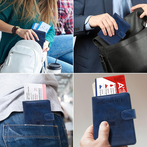 Funda Para Pasaporte Rsaquar Para Mujeres Y Hombres, De P...