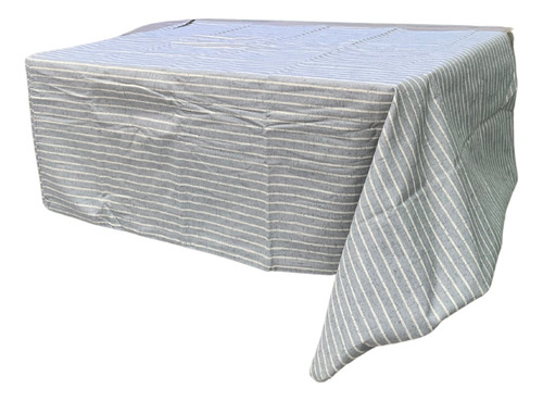 Mantel Rectangular Vero Hogar Gris/blanco Rayas