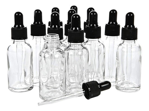 Gotero Vidrio 30 Ml Con Pipeta Color Transparente