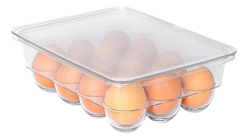 Organizador De 12 Huevos Para Refrigerador Soporte Con Tapa 
