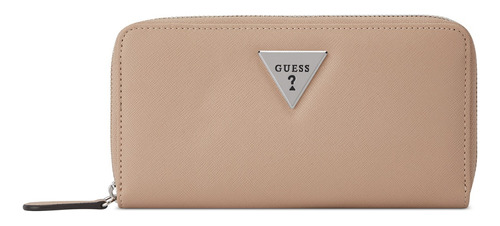 Cartera Zip Around Guess Factory Logo Estampado Para Mujer