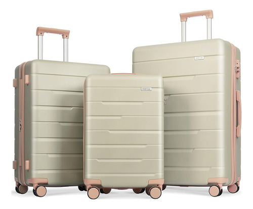 Merax Luggage Sets Maleta De 3 Piezas, Maleta Rígida Abs Con