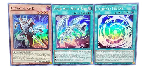 Ultimate Fusión Set De 3 Cartas Yugioh! Idioma Ingles.